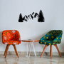 Wallity Pine Escultura de pared de metal negro
